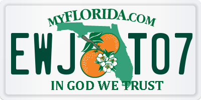 FL license plate EWJT07