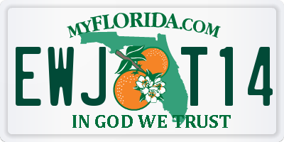FL license plate EWJT14
