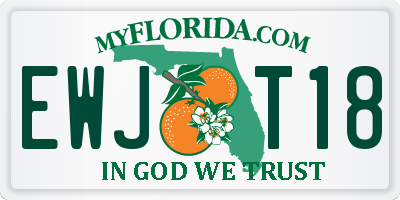 FL license plate EWJT18