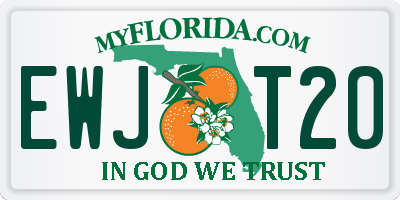 FL license plate EWJT20