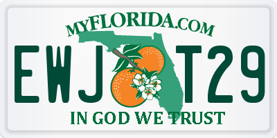 FL license plate EWJT29