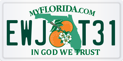 FL license plate EWJT31