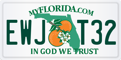 FL license plate EWJT32
