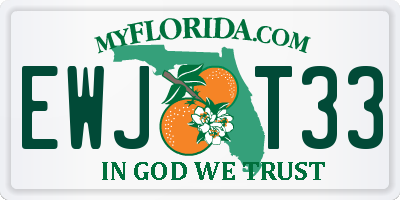 FL license plate EWJT33