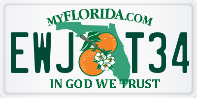 FL license plate EWJT34