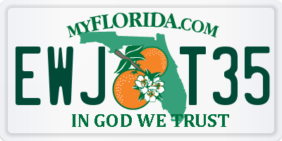 FL license plate EWJT35