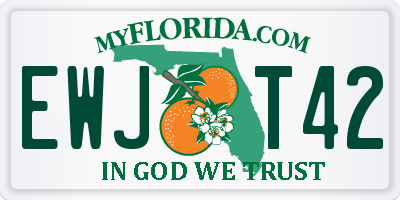 FL license plate EWJT42