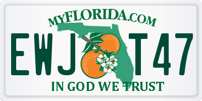 FL license plate EWJT47