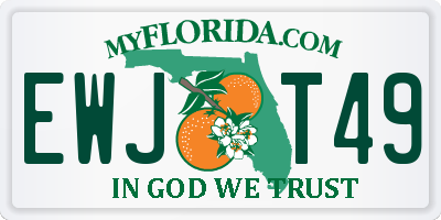 FL license plate EWJT49