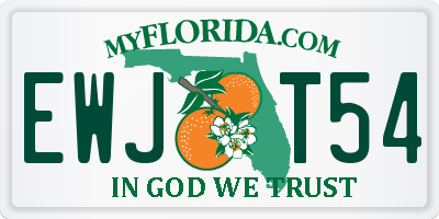 FL license plate EWJT54