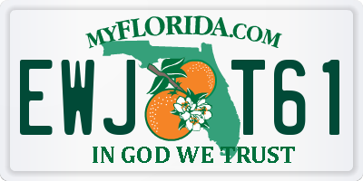 FL license plate EWJT61