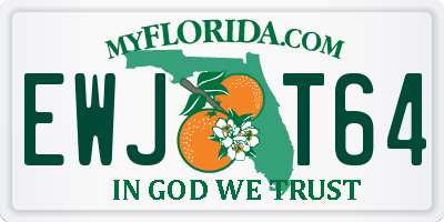 FL license plate EWJT64