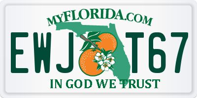FL license plate EWJT67