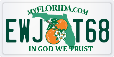 FL license plate EWJT68