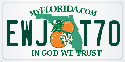 FL license plate EWJT70