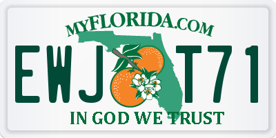 FL license plate EWJT71