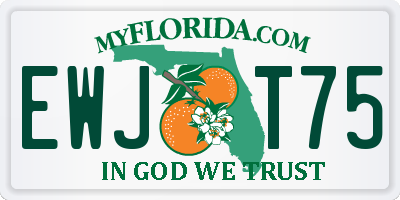 FL license plate EWJT75