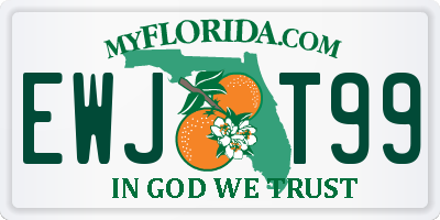 FL license plate EWJT99