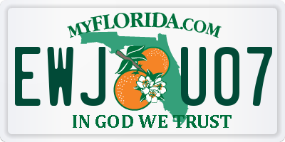 FL license plate EWJU07