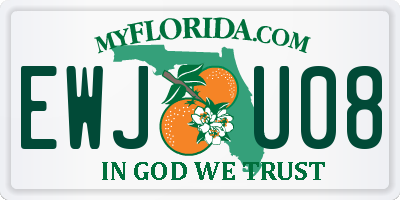 FL license plate EWJU08