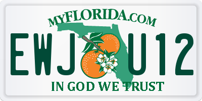 FL license plate EWJU12