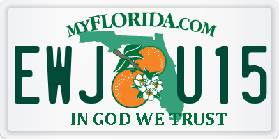 FL license plate EWJU15