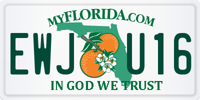 FL license plate EWJU16