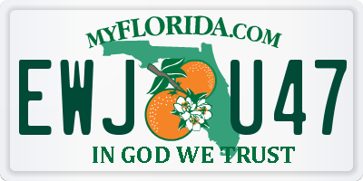 FL license plate EWJU47