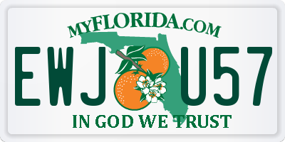 FL license plate EWJU57