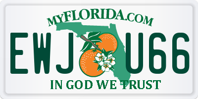 FL license plate EWJU66