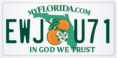 FL license plate EWJU71