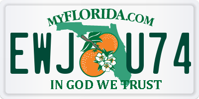 FL license plate EWJU74
