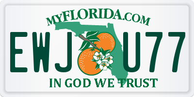 FL license plate EWJU77