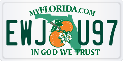 FL license plate EWJU97