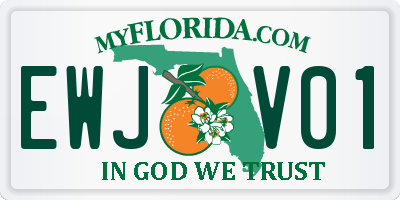 FL license plate EWJV01