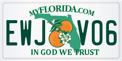 FL license plate EWJV06