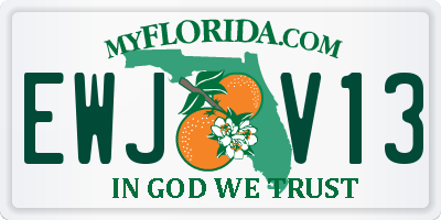 FL license plate EWJV13