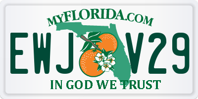 FL license plate EWJV29