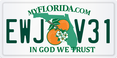FL license plate EWJV31