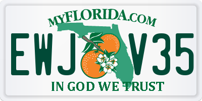 FL license plate EWJV35