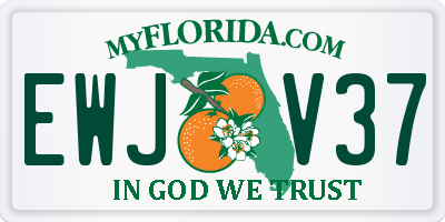 FL license plate EWJV37