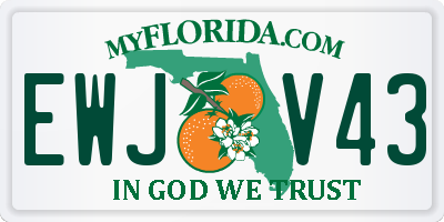 FL license plate EWJV43