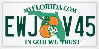 FL license plate EWJV45