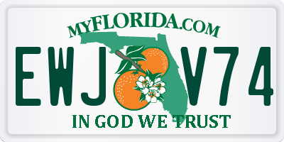 FL license plate EWJV74