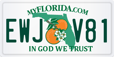 FL license plate EWJV81
