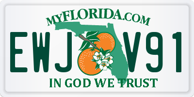 FL license plate EWJV91