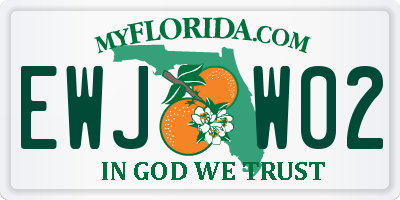 FL license plate EWJW02