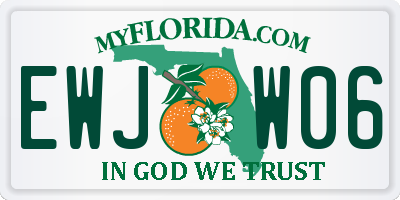FL license plate EWJW06