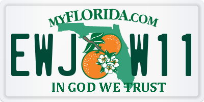 FL license plate EWJW11