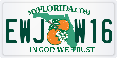 FL license plate EWJW16